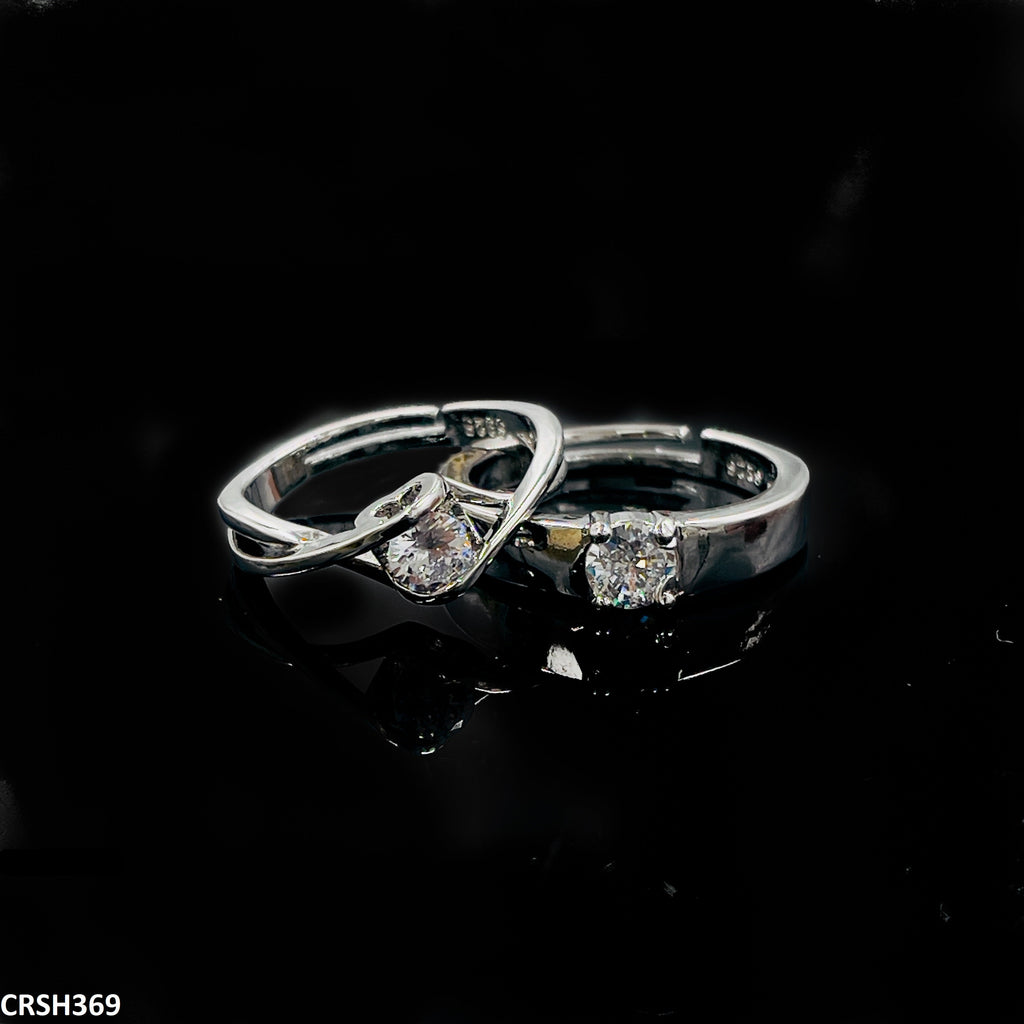 Heart Couple Rings Adjustable