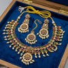 Marquise Flower Pearl Drop Necklace Set