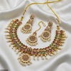 Marquise Flower Pearl Drop Necklace Set
