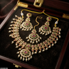 Flower Pearl Drop Necklace Set