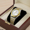 Round Gold Bazel Men's Watch