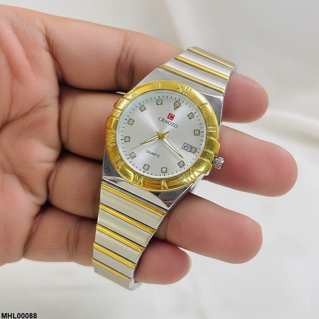 Round Gold Bazel Men's Watch