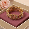 Oval/Tear Flower Adjustable Bangle