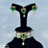 Oval Pearl Drop Choker Set