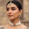 Square/Tear Pearl Drop Choker Set