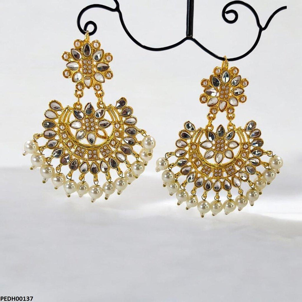 Tear/Flower Pearl Drop Earrings