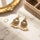 Antique Moon Pearl Drop Earrings