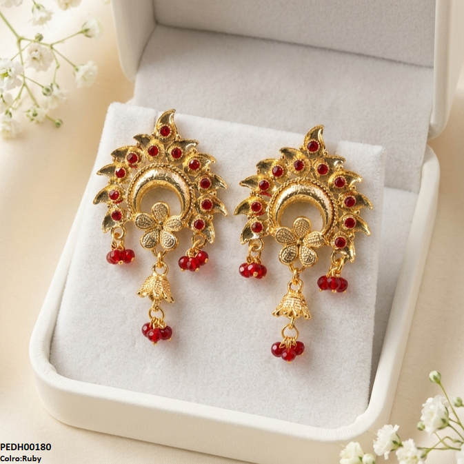 Flower Bell Drop Earrings