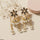 Flower Layer Pearl Drop Earrings