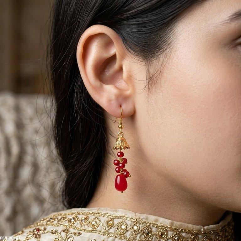 Round Pearl Drop Jhumki