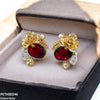 Oval Flower Tops Pair