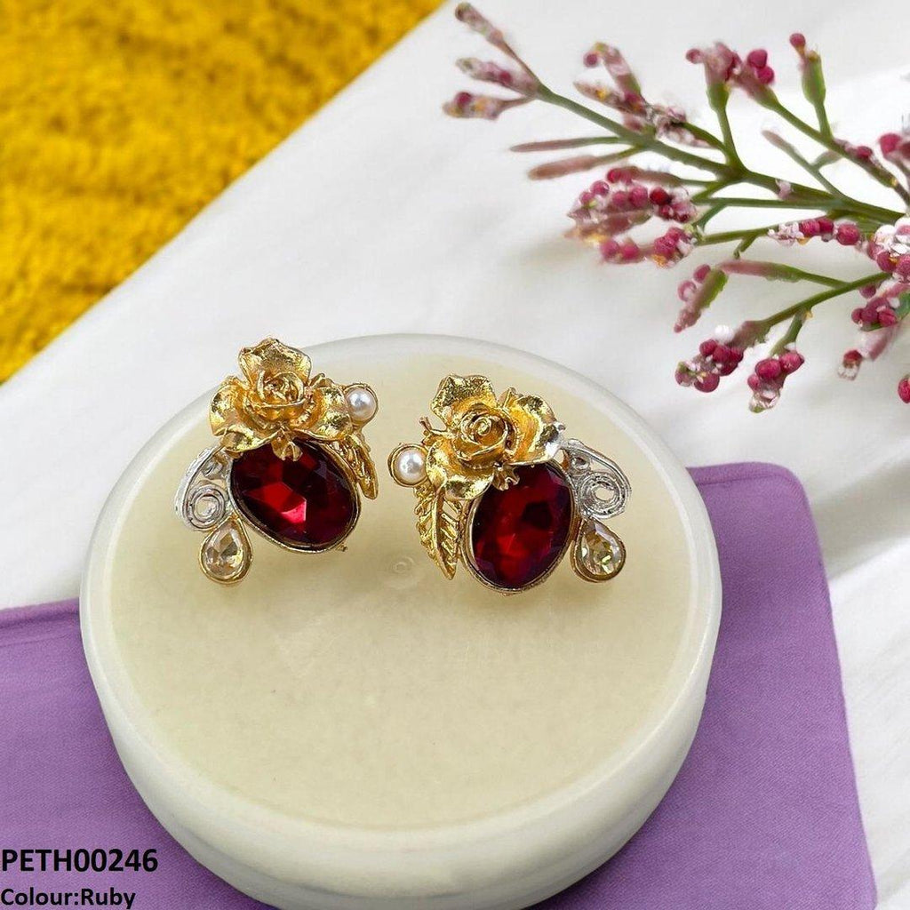Oval Flower Tops Pair