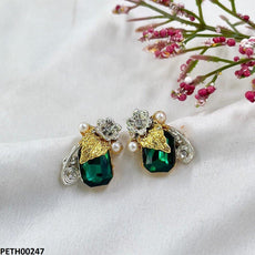 Square Flower Leaf Tops Pair