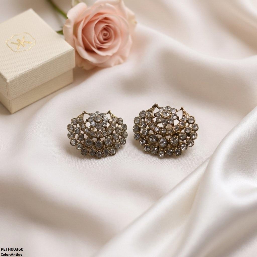 Moon Round Stone Tops Pair