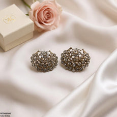 Moon Round Stone Tops Pair