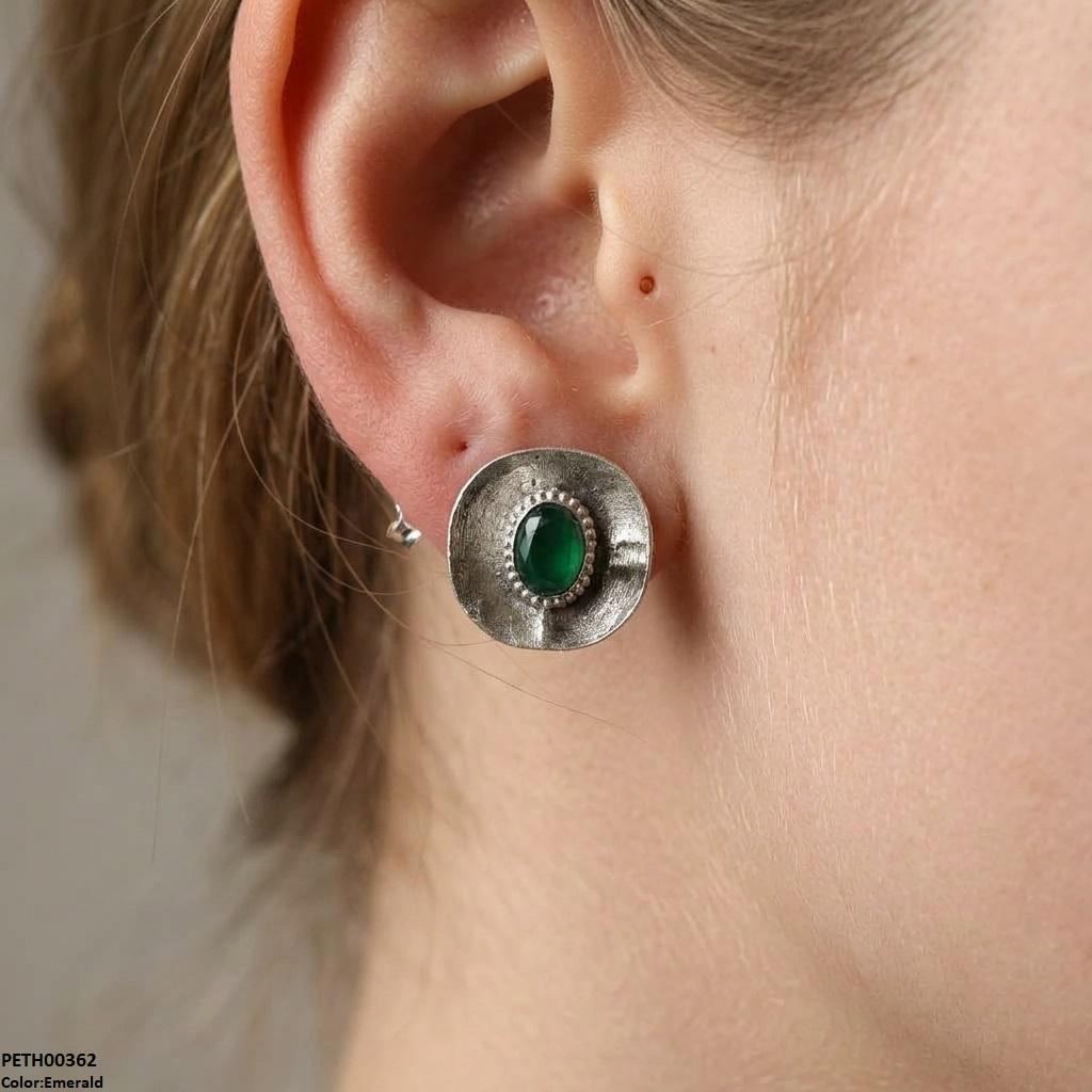 Oval Stone Tops Pair