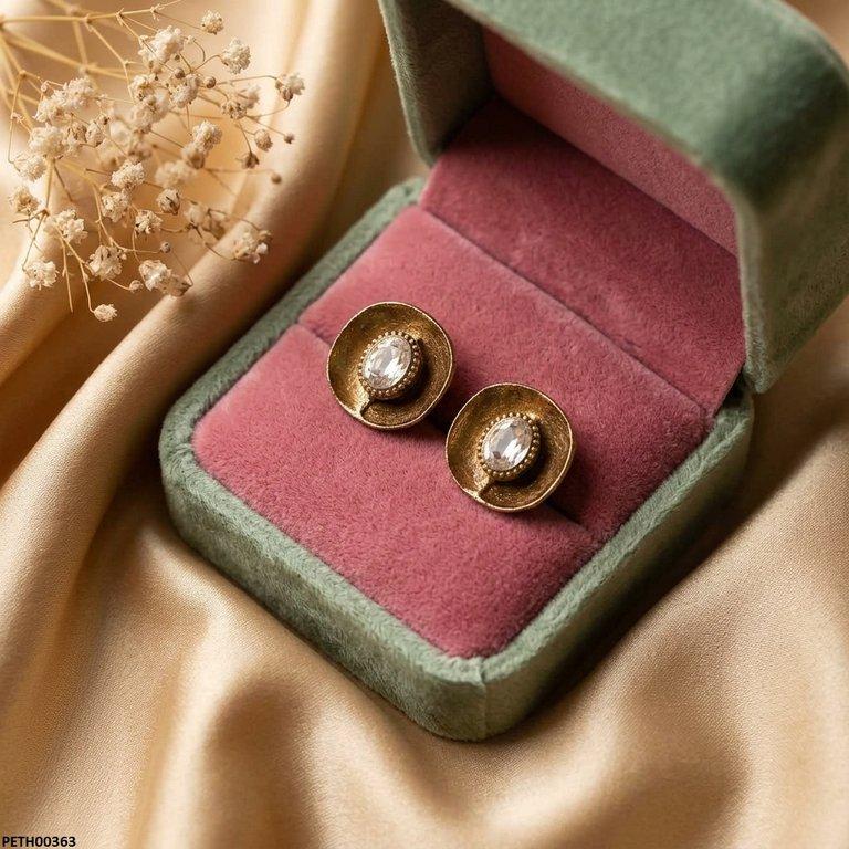 Oval Stone Tops Pair