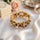 Oval/Tear Flower Adjustable Bangle
