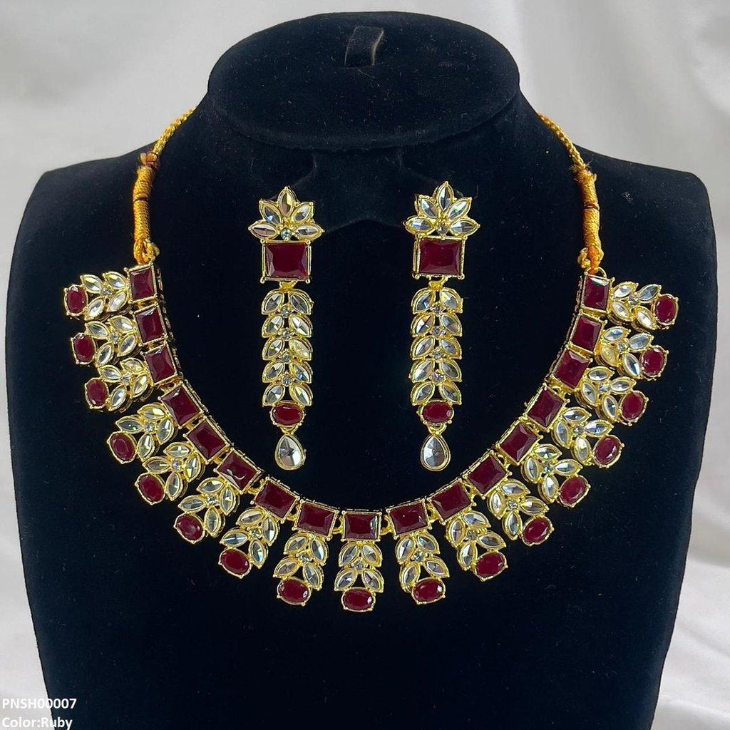 Reactangle/Oval Tear Necklace Set
