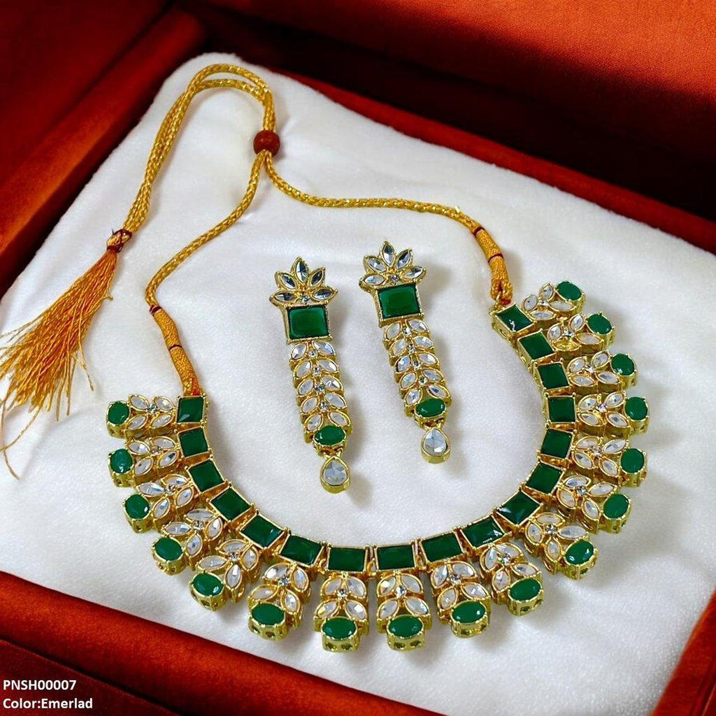 Reactangle/Oval Tear Necklace Set