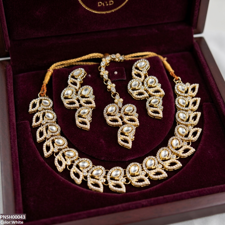 Leaf Round Necklace Set