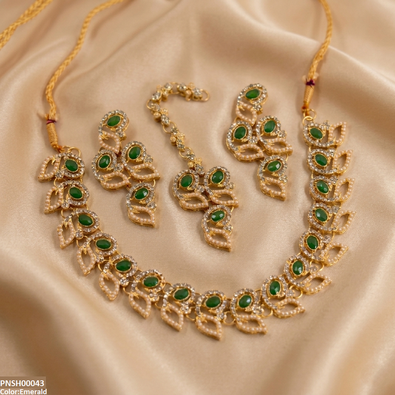 Leaf Round Necklace Set