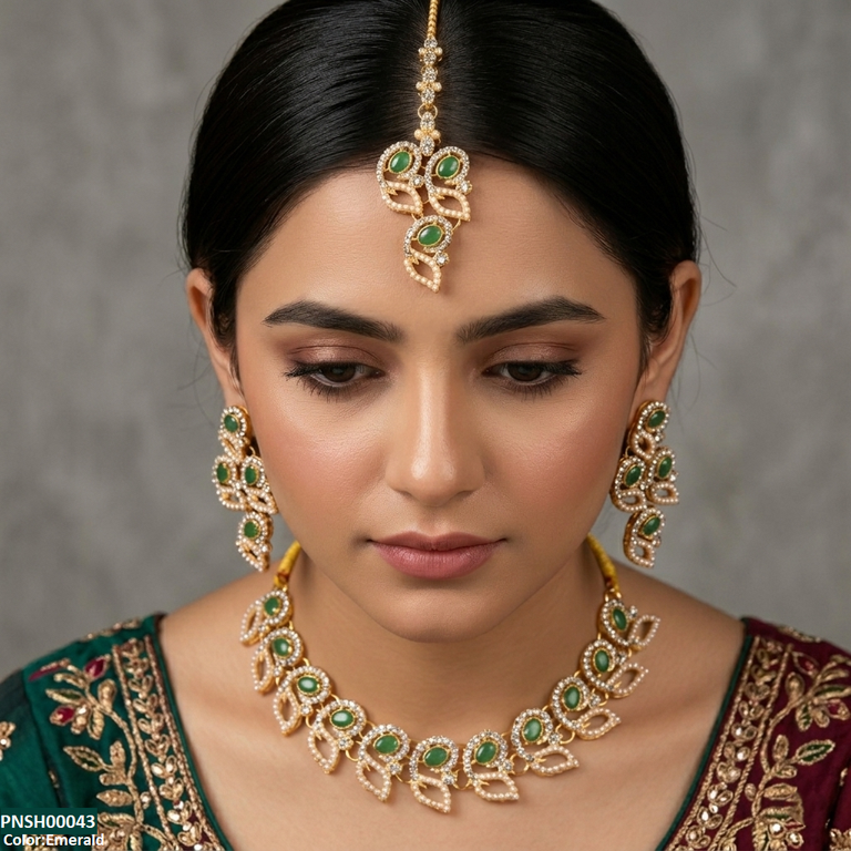 Leaf Round Necklace Set