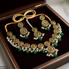 Round Antique Pearl Drop Necklace Set
