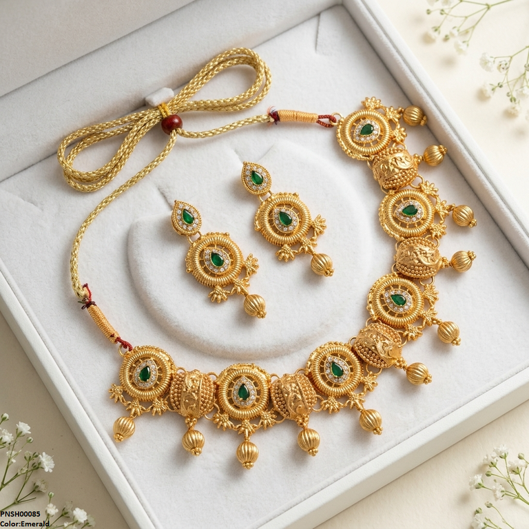 Round Tear/Ball Drop Necklace Set