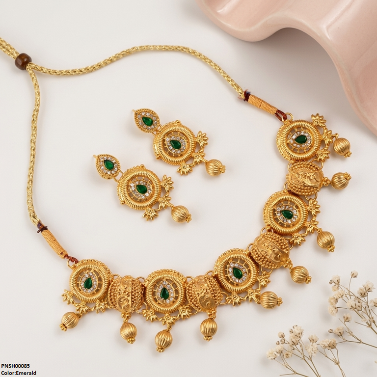Round Tear/Ball Drop Necklace Set