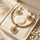 Flower/Moon Pearl Necklace Set
