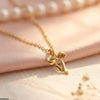 Bow Drop Pedant With Chain
