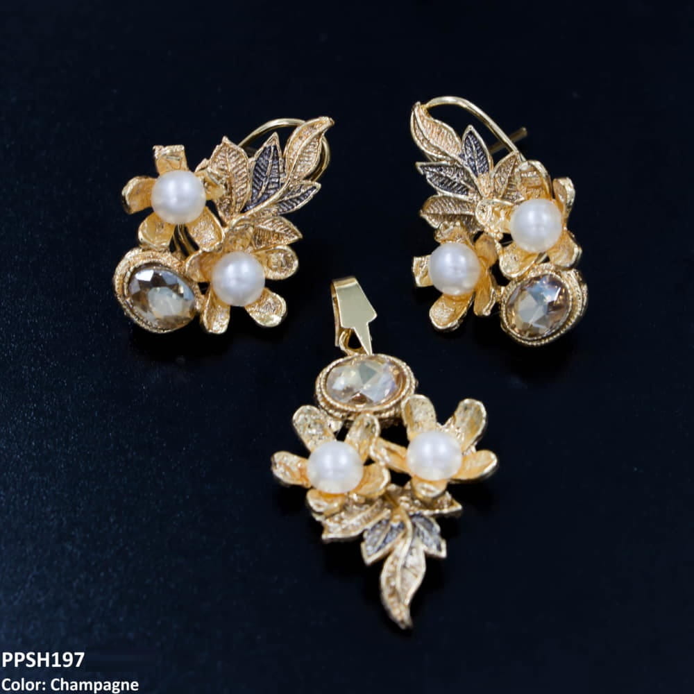 Flower Leaf's Pendant Set