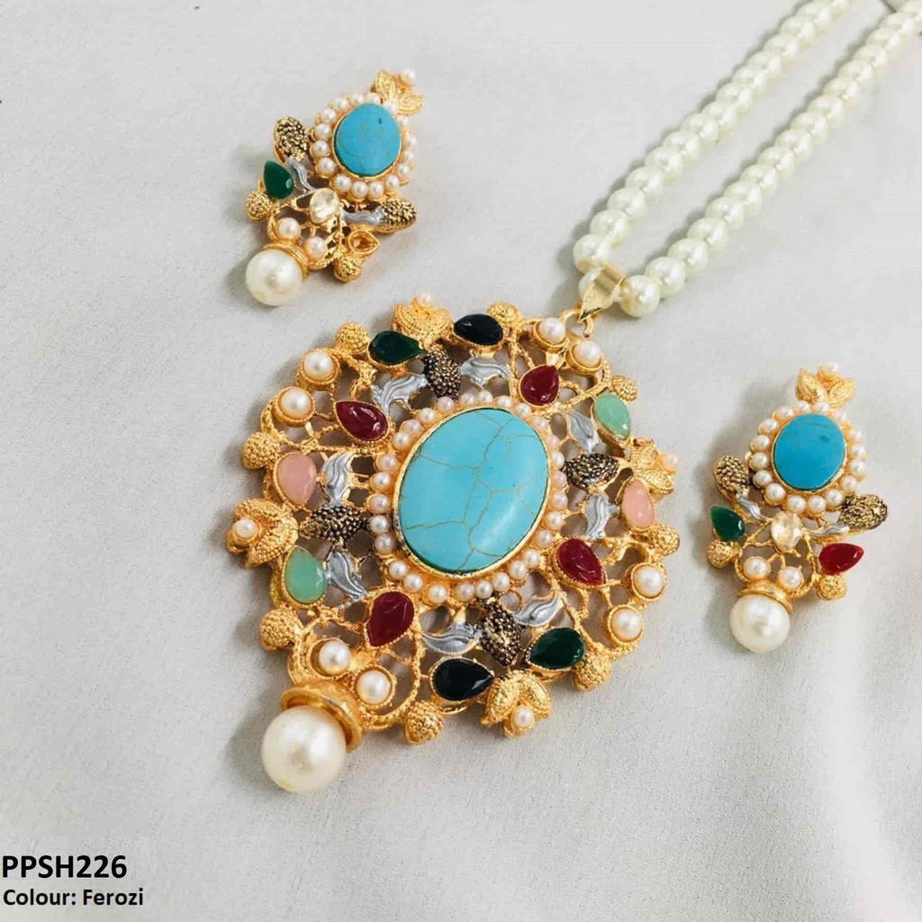 Tear Oval Pendant Set