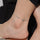 Stainless Steel Heart Anklet Single