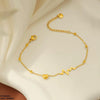 Stainless Steel Heart Anklet Single