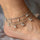 Layeard Pearl Drop Single Anklet