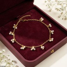 Round Pearl Drop Anklet