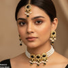 Oval/Pearl Drop Choker Set