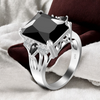 Square Stone Zircon Ring