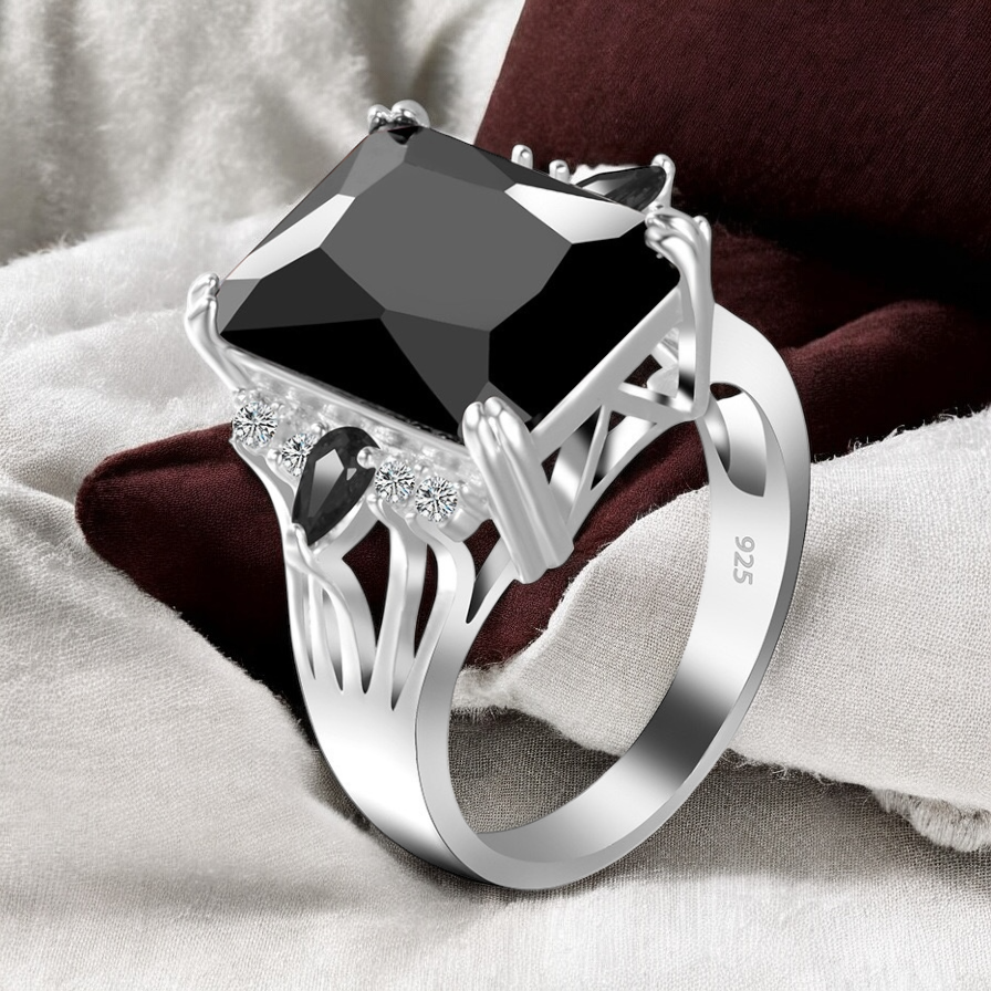 Square Stone Zircon Ring