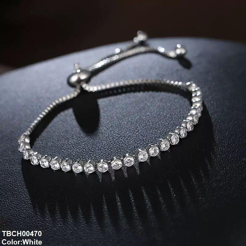 Round Stone Link Bracelet