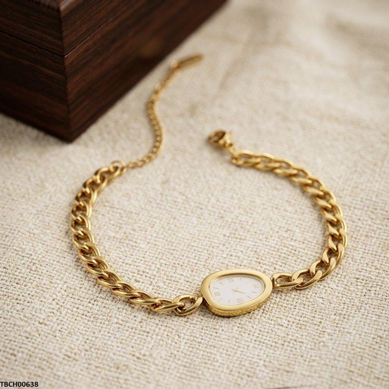 Oval Watch Design Stainless Steel Bracelet