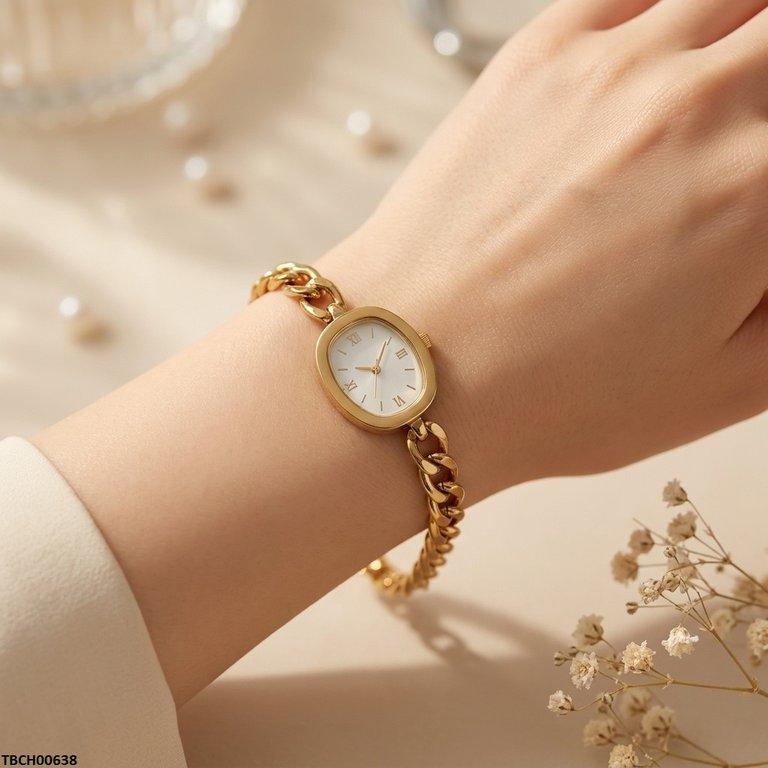 Oval Watch Design Stainless Steel Bracelet