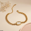 Oval Watch Design Stainless Steel Bracelet