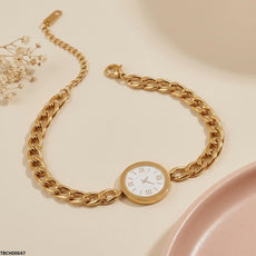 Round Watch Design Stainless Steel Bracelet