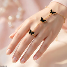 Stainless Steel Butterfly Angla Bracelet Adjustable