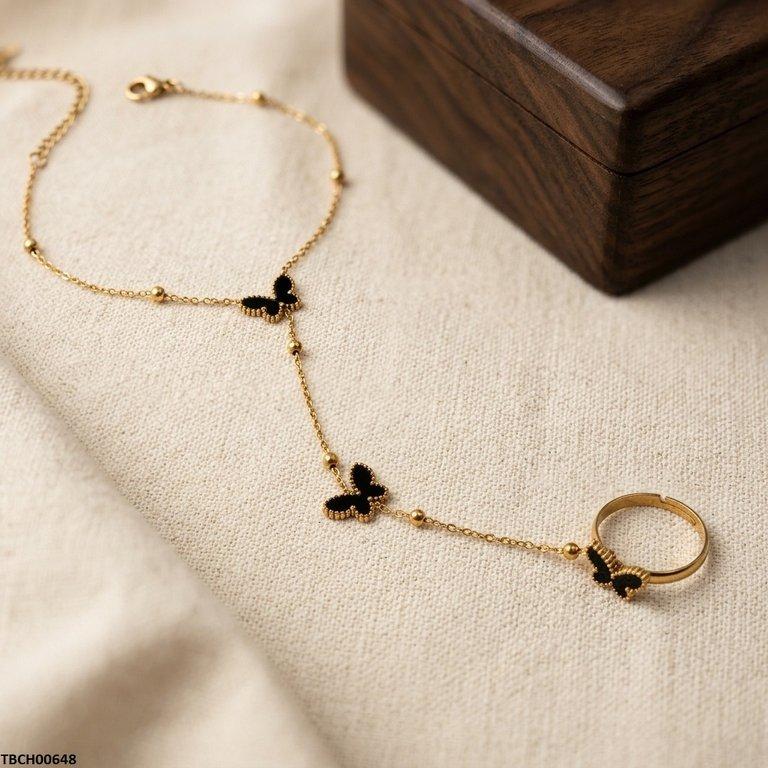 Stainless Steel Butterfly Angla Bracelet Adjustable
