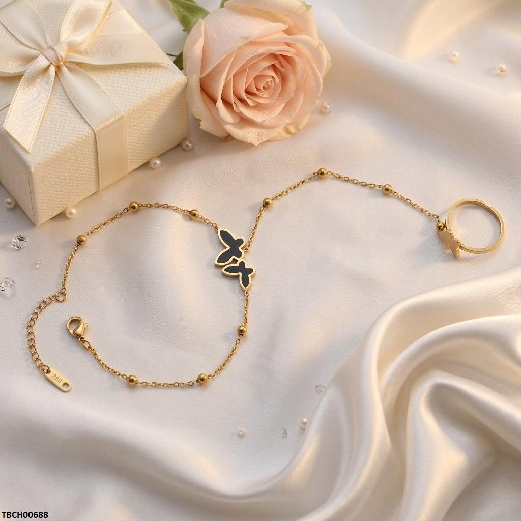 Stainless Steel Butterfly Angla Bracelet Adjustable