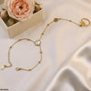 Stainless Steel Flower Angla Bracelet Adjustable